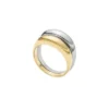 Ellis Domed Collection Zweifarbiger Edelstahl-Stapelring