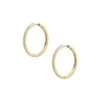 Ellis Pavé Glitz Goldfarbene Messing-Creolen