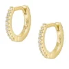 Ellis Pavé Glitz Goldfarbene Ohrringe aus Sterlingsilber Ellis Pavé Glitz Goldfarbene Ohrringe aus Sterlingsilber