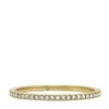 Ellis Pavé Glitz Goldfarbener Edelstahl-Bandring