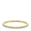 Ellis Pavé Glitz Goldfarbener Edelstahl-Bandring