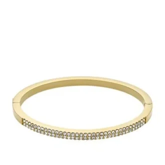Ellis Pavé Glitz Goldfarbenes Armreif aus Edelstahl