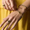Ellis Pavé Glitz Goldfarbenes Armreif aus Edelstahl