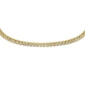 Ellis Pavé Glitz Goldfarbenes Messing-Tennisarmband