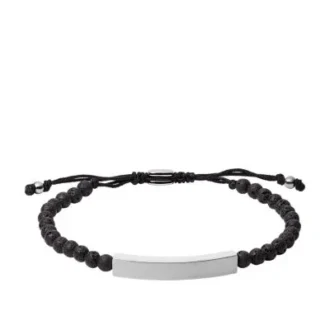 Ellis Plaque Lava Stone Armband