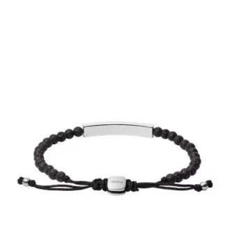 Ellis Plaque Lava Stone Armband