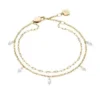 Ellis Shaky Glitz goldfarbenes Edelstahl-Mehrstrangarmband