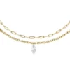 Ellis Shaky Glitz goldfarbenes Edelstahl-Mehrstrangarmband
