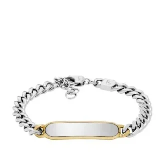 Ellis Zweifarbiges Edelstahl-ID-Armband
