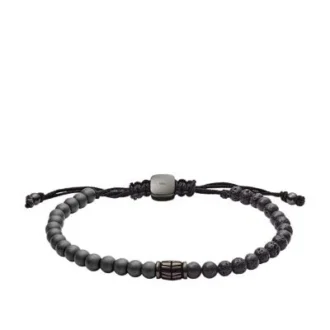 Everett Armband aus Hämatit und schwarzem Lavastein