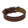 Everett Armband mit brauner Lederriemen und Ziernaht Everett Armband mit brauner Lederriemen und Ziernaht