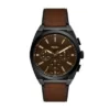 Everett Chronograph Braune Lederuhr