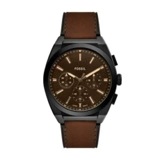 Everett Chronograph Braune Lederuhr