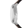 Everett Dreizeigeruhr mit Datum, braunes Lederarmband