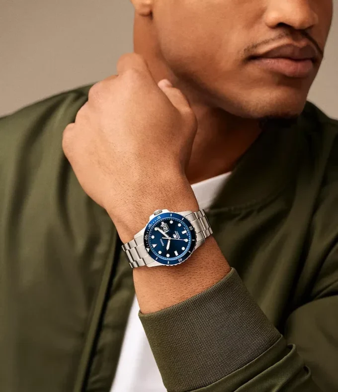 Fossil Blue Dive Dreizeiger-Edelstahluhr mit Datumsanzeige