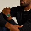 Fossil Blue Dive Dreizeigeruhr mit Datum und tanfarbenem LiteHide™-Lederarmband