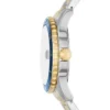Fossil Blue Dive Dreizeigeruhr mit Datumsanzeige, zweifarbiges Edelstahlarmband