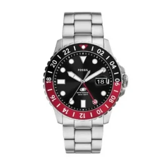 Fossil Blue GMT Edelstahluhr