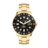 Fossil Blue GMT Edelstahluhr in Goldton