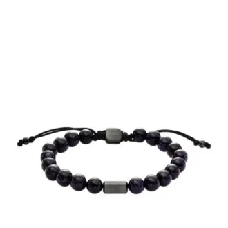 Galaxy Beads Navy Armband aus rekonstruiertem Sandstein