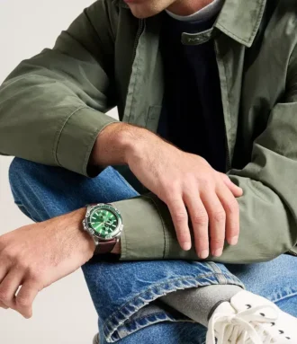 Garrett Multifunktionsuhr aus braunem Leder