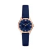 Gilmore Dreizeigeruhr aus marineblauem Leder