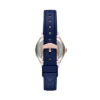 Gilmore Dreizeigeruhr aus marineblauem Leder