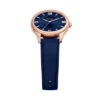 Gilmore Dreizeigeruhr aus marineblauem Leder