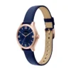 Gilmore Dreizeigeruhr aus marineblauem Leder