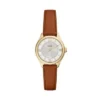 Gilmore Dreizeigeruhr mit braunem Lederarmband
