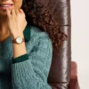 Gilmore Dreizeigeruhr mit braunem Lederarmband