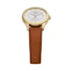 Gilmore Dreizeigeruhr mit braunem Lederarmband