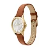 Gilmore Dreizeigeruhr mit braunem Lederarmband
