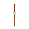 Gilmore Dreizeigeruhr mit braunem Lederarmband