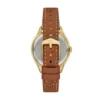 Gilmore Dreizeigeruhr mit Datumsanzeige und mittelbraunem Lederarmband