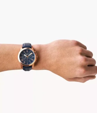 Grant Chronograph Navy Lederuhr