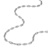 Halskette aus silberfarbenem Messing mit D-Link-Verschluss