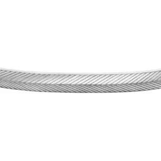 Harlow Armreif aus Edelstahl mit linearer Struktur