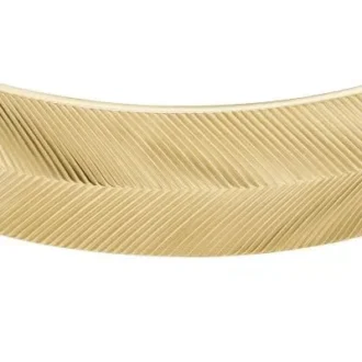 Harlow Armreif aus goldfarbenem Edelstahl mit linearer Struktur