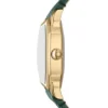 Harlow Dreizeigeruhr mit grünem Krokodillederarmband