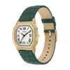 Harlow Dreizeigeruhr mit grünem Krokodillederarmband