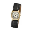 Harlow Dreizeigeruhr mit schwarzem Lederarmband