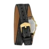 Harlow Dreizeigeruhr mit schwarzem Lederarmband