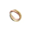 Harlow Interlocking Links Tri-Tone Edelstahl-Bandring Harlow Interlocking Links Tri-Tone Edelstahl-Bandring