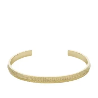 Harlow Linear Texture Armreif aus goldfarbenem Edelstahl