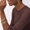 Harlow Linear Texture Armreif aus goldfarbenem Edelstahl