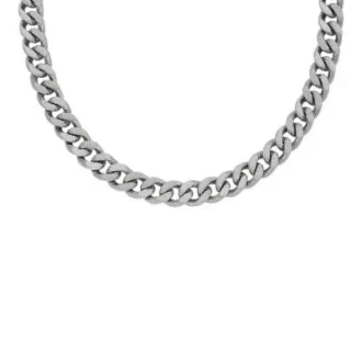 Harlow Linear Texture Chain Edelstahl-Halskette