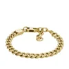 Harlow Linear Texture Chain Goldfarbenes Edelstahlarmband