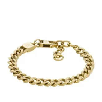 Harlow Linear Texture Chain Goldfarbenes Edelstahlarmband