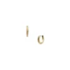 Harlow Linear Texture Goldfarbene Edelstahl-Creolen